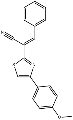 2-[4-(4-METHOXYPHENYL)-1,3-THIAZOL-2-YL]-3-PHENYLACRYLONITRILE Struktur