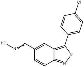 3-(4-CHLOROPHENYL)-2,1-BENZISOXAZOLE-5-CARBALDEHYDE OXIME Struktur