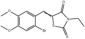 5-[(2-BROMO-4,5-DIMETHOXYPHENYL)METHYLENE]-3-ETHYL-2-THIOXO-1,3-THIAZOLAN-4-ONE Struktur