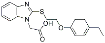 (2-([2-(4-ETHYLPHENOXY)ETHYL]THIO)-1H-BENZIMIDAZOL-1-YL)ACETIC ACID Struktur