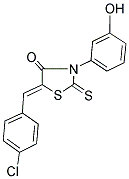 5-(4-CHLORO-BENZYLIDENE)-3-(3-HYDROXY-PHENYL)-2-THIOXO-THIAZOLIDIN-4-ONE Struktur