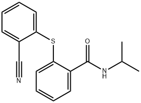 2-[(2-CYANOPHENYL)SULFANYL]-N-ISOPROPYLBENZENECARBOXAMIDE Struktur