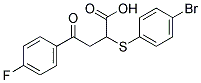 2-[(4-BROMOPHENYL)SULFANYL]-4-(4-FLUOROPHENYL)-4-OXOBUTANOIC ACID Struktur