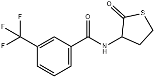 N-(2-OXOTETRAHYDRO-3-THIOPHENYL)-3-(TRIFLUOROMETHYL)BENZENECARBOXAMIDE Struktur