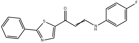 3-(4-FLUOROANILINO)-1-(2-PHENYL-1,3-THIAZOL-5-YL)-2-PROPEN-1-ONE Struktur