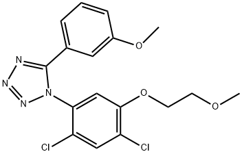 1-[2,4-DICHLORO-5-(2-METHOXYETHOXY)PHENYL]-5-(3-METHOXYPHENYL)-1H-1,2,3,4-TETRAAZOLE Struktur