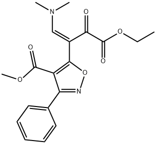 METHYL 5-[2-(DIMETHYLAMINO)-1-(2-ETHOXY-2-OXOACETYL)VINYL]-3-PHENYL-4-ISOXAZOLECARBOXYLATE Struktur