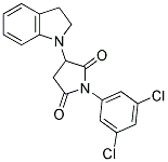 1-(3,5-DICHLOROPHENYL)-3-(2,3-DIHYDRO-1H-INDOL-1-YL)DIHYDRO-1H-PYRROLE-2,5-DIONE Struktur