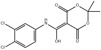 5-[(3,4-DICHLOROANILINO)(HYDROXY)METHYLENE]-2,2-DIMETHYL-1,3-DIOXANE-4,6-DIONE Struktur