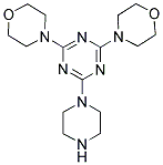 2,4-DIMORPHOLIN-4-YL-6-PIPERAZIN-1-YL-1,3,5-TRIAZINE Struktur