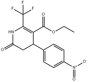 ETHYL 4-(4-NITROPHENYL)-6-OXO-2-(TRIFLUOROMETHYL)-1,4,5,6-TETRAHYDRO-3-PYRIDINECARBOXYLATE Struktur