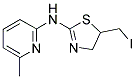 N-[5-(IODOMETHYL)-4,5-DIHYDRO-1,3-THIAZOL-2-YL]-N-(6-METHYLPYRIDIN-2-YL)AMINE Struktur