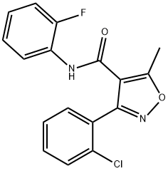 (3-(2-CHLOROPHENYL)-5-METHYLISOXAZOL-4-YL)-N-(2-FLUOROPHENYL)FORMAMIDE Struktur