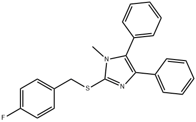 2-[(4-FLUOROBENZYL)SULFANYL]-1-METHYL-4,5-DIPHENYL-1H-IMIDAZOLE Struktur