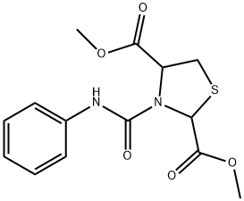 DIMETHYL 3-(ANILINOCARBONYL)-1,3-THIAZOLANE-2,4-DICARBOXYLATE Struktur