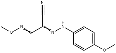 3-(METHOXYIMINO)-2-[2-(4-METHOXYPHENYL)HYDRAZONO]PROPANENITRILE Struktur