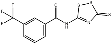 N-(3-THIOXO-3H-1,2,4-DITHIAZOL-5-YL)-3-(TRIFLUOROMETHYL)BENZENECARBOXAMIDE Struktur