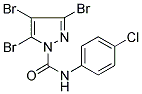 N1-(4-CHLOROPHENYL)-3,4,5-TRIBROMO-1H-PYRAZOLE-1-CARBOXAMIDE Struktur