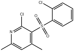 2-CHLORO-3-[(2-CHLOROPHENYL)SULFONYL]-4,6-DIMETHYLPYRIDINE Struktur