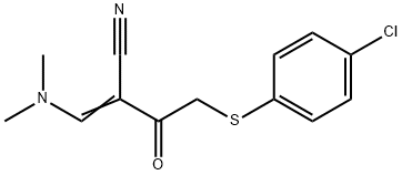 2-(2-[(4-CHLOROPHENYL)SULFANYL]ACETYL)-3-(DIMETHYLAMINO)ACRYLONITRILE Struktur