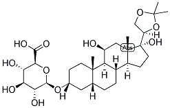 5BETA-PREGNAN-3ALPHA, 11BETA, 17ALPHA, 20BETA, 21-PENTOL-3BETA-D-GLUCURONIDE-20 21-ACETONIDE Struktur