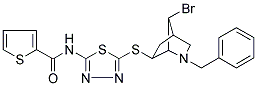 N2-(5-[(2-BENZYL-7-BROMO-2-AZABICYCLO[2.2.1]HEPT-6-YL)THIO]-1,3,4-THIADIAZOL-2-YL)THIOPHENE-2-CARBOXAMIDE Struktur