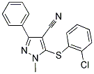 5-[(2-CHLOROPHENYL)SULFANYL]-1-METHYL-3-PHENYL-1H-PYRAZOLE-4-CARBONITRILE Struktur