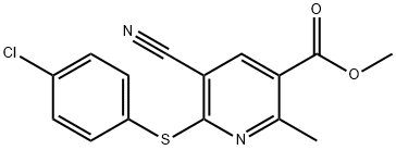 METHYL 6-[(4-CHLOROPHENYL)SULFANYL]-5-CYANO-2-METHYLNICOTINATE Struktur