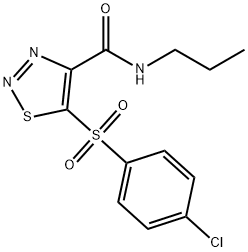5-[(4-CHLOROPHENYL)SULFONYL]-N-PROPYL-1,2,3-THIADIAZOLE-4-CARBOXAMIDE Struktur