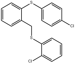 1-[(4-CHLOROPHENYL)SULFANYL]-2-([(2-CHLOROPHENYL)SULFANYL]METHYL)BENZENE Struktur