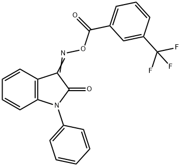 1-PHENYL-3-(([3-(TRIFLUOROMETHYL)BENZOYL]OXY)IMINO)-1,3-DIHYDRO-2H-INDOL-2-ONE Struktur