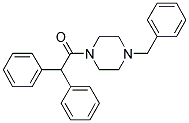 2,2-DIPHENYL-1-(4-BENZYLPIPERAZINYL)ETHAN-1-ONE Struktur