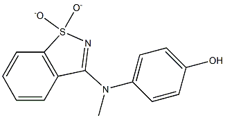 4-[(1,1-DIOXIDO-1,2-BENZISOTHIAZOL-3-YL)(METHYL)AMINO]PHENOL Struktur