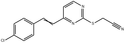 2-([4-(4-CHLOROSTYRYL)-2-PYRIMIDINYL]SULFANYL)ACETONITRILE Struktur