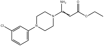 ETHYL 3-AMINO-3-[4-(3-CHLOROPHENYL)PIPERAZINO]ACRYLATE Struktur