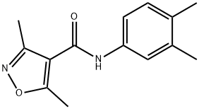 N-(3,4-DIMETHYLPHENYL)-3,5-DIMETHYL-4-ISOXAZOLECARBOXAMIDE Struktur