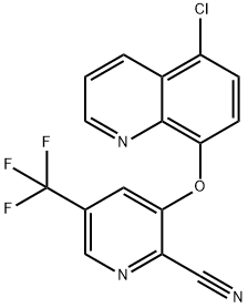 3-[(5-CHLORO-8-QUINOLINYL)OXY]-5-(TRIFLUOROMETHYL)-2-PYRIDINECARBONITRILE Struktur