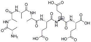 L-ALA-ALA-ALA-ALA-L-GLU-GLU-GLU Struktur