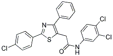 2-[2-(4-CHLOROPHENYL)-4-PHENYL-1,3-THIAZOL-5-YL]-N-(3,4-DICHLOROPHENYL)ACETAMIDE Struktur