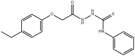 1-(2-(4-ETHYLPHENOXY)ACETYL)-4-PHENYLTHIOSEMICARBAZIDE Struktur