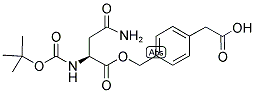 BOC-L-ASN-O-CH2-PHI-CH2-COOH Struktur