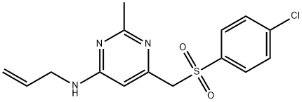 N-ALLYL-6-([(4-CHLOROPHENYL)SULFONYL]METHYL)-2-METHYL-4-PYRIMIDINAMINE Struktur