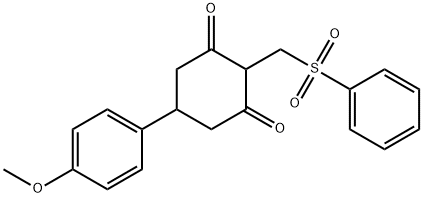 5-(4-METHOXYPHENYL)-2-[(PHENYLSULFONYL)METHYL]-1,3-CYCLOHEXANEDIONE Struktur