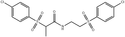 2-[(4-CHLOROPHENYL)SULFONYL]-N-(2-[(4-CHLOROPHENYL)SULFONYL]ETHYL)PROPANAMIDE Struktur