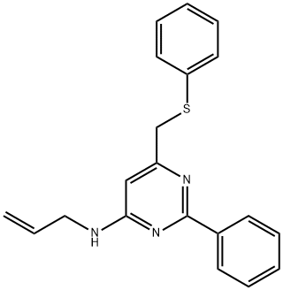 N-ALLYL-2-PHENYL-6-[(PHENYLSULFANYL)METHYL]-4-PYRIMIDINAMINE Struktur