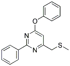 4-[(METHYLSULFANYL)METHYL]-6-PHENOXY-2-PHENYLPYRIMIDINE Struktur