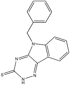 5-BENZYL-3-MERCAPTO-5H-1,2,4-TRIAZINO[5,6-B]INDOLE Struktur