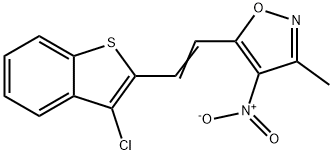 5-[2-(3-CHLORO-1-BENZOTHIOPHEN-2-YL)VINYL]-3-METHYL-4-NITROISOXAZOLE Struktur