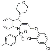 (Z)-4-(2-(2-(2,4-DICHLOROPHENOXY)ETHYLIDENE)-1-(P-TOLYLSULFONYL)INDOLIN-3-YL)MORPHOLINE Struktur