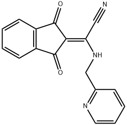 2-(1,3-DIOXO-1,3-DIHYDRO-2H-INDEN-2-YLIDEN)-2-[(2-PYRIDINYLMETHYL)AMINO]ACETONITRILE Struktur